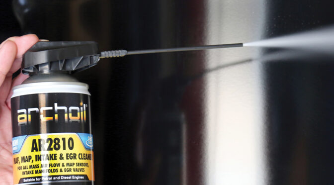 Archoil AR2810 being sprayed