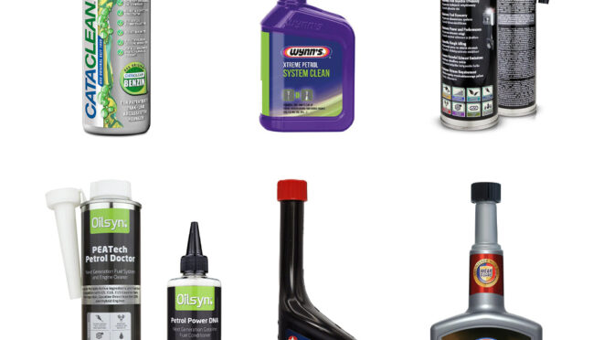 collage of petrol cleaner products