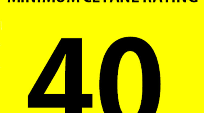 minimum cetane rating 40