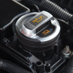 oil filler cap on an engine
