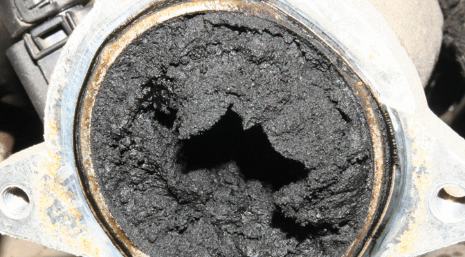 EGR blocked by carbon.