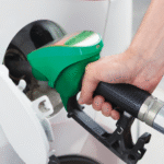 Vehicle being fueled